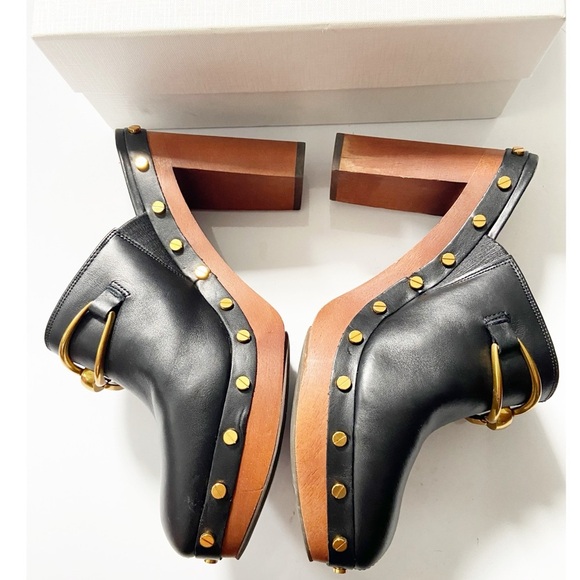 Veronica Beard Giles High Heel Studded Leather Clog size 8.5 - Picture 6 of 10